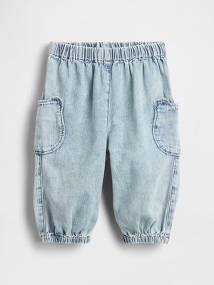 Gap Bebek Mavi Bear Cepli Denim Jogger Jean Pantolon