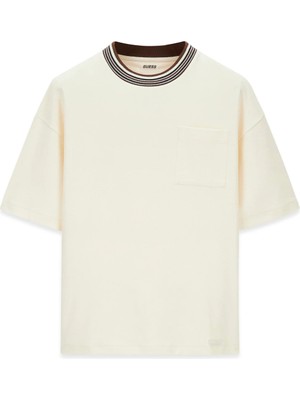 Guess Jacquard Erkek Aktif Oversize Fit T-Shirt