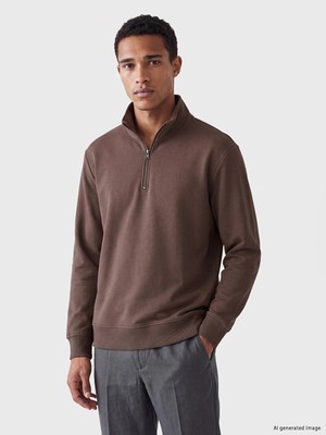 Lc Waikiki Yeni Sezon Mürdüm Dik Yaka Erkek Kalın Sweatshirt