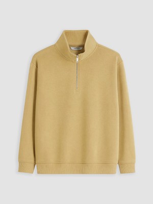 Lc Waikiki Yeni Sezon Sarı Dik Yaka Erkek Kalın Sweatshirt