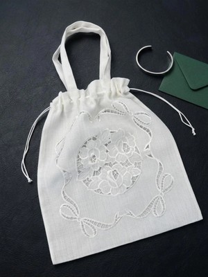 Denef Home Fiyonk - Çok Amaçlı Çanta Delik Işi Krem - 30X35 cm 1 Adet