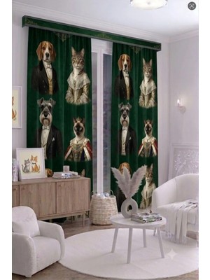 Bebek Çocuk Odası Fon Perdesi 100 x 250 cm 1 Kanat Sevimli Desenli Dekoratif Dijital Baskılı Premium Çocuk Odası Perdesi