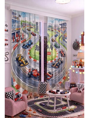 140X260 cm 2 Kanat Bebek Çocuk Odası Fon Perdesi Desenli Dekoratif Dijital Baskılı Premium Çocuk Odası Perdesi