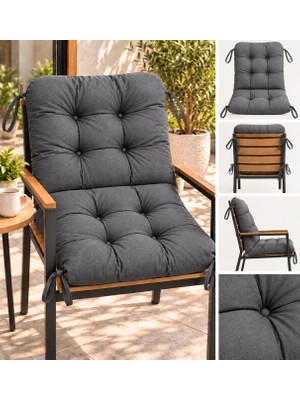 Yuvina 45X88 Sandalye ve Bahçe Koltuğu Minderi, Ortadan Dikişli Konforlu Oturma Minderi