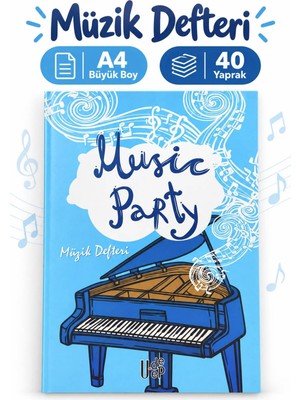 Güzelyüz Avm A4 Müzik Defteri 40 Yaprak Büyük Boy