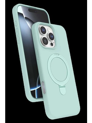 iPhone 16 Pro Max Regal Magsafe Standlı Kapak - Su Yeşili