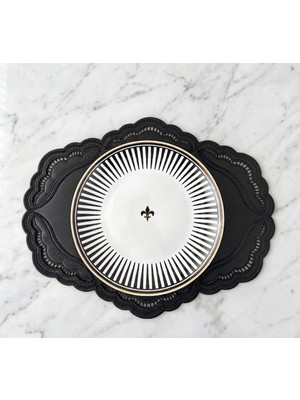 Denef Home Lena Çift Katlı Amerikan Servis Siyah 38X48 cm Çift Taraflı 1 Adet - Premium
