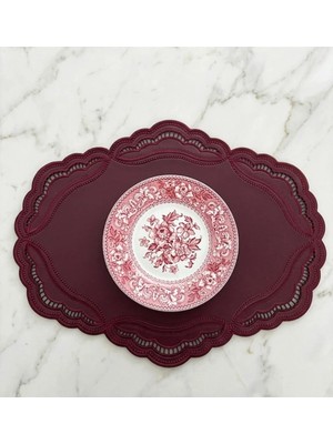 Denef Home Lena Çift Katlı Amerikan Servis Bordo 38X48 cm Çift Taraflı 1 Adet - Premium