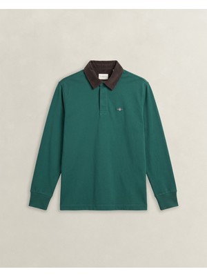 Gant Erkek Yeşil Uzun Kollu Rugby Yaka T-Shirt 2065120.321