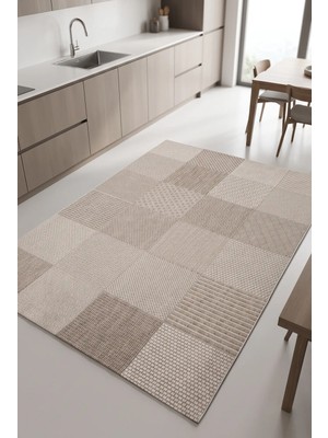 Merinos Sisal Modern Salon Mutfak Balkon Koridor Halı Bej 69-71