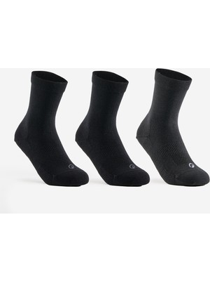Decathlon Çocuk Tenis Çorabı - Uzun Konç - 3 Çift - Siyah/gri - Rs 60