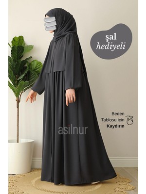 Asilnur Esra Cepkenli Şal Hediyeli Takım Füme