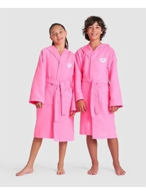 Arena Zeal Jr Robe/shockıng Pınk-Whıte Çocuk Bornozu