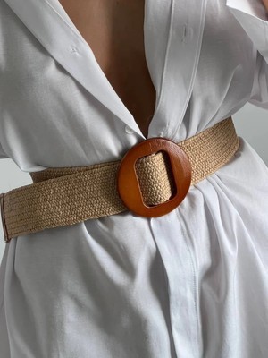 Harmony Fashion Bej Kadın Kemer