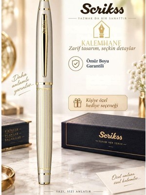 Kalemhane Scrikss Kişiye Özel Isimli Roller Kalem – Ömür Boyu Garantili, Hediye Paketli , Mavi Yazım