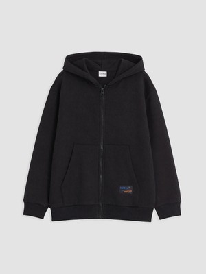 Lc Waikiki Yeni Sezon Siyah Erkek Çocuk Fermuarlı Sweatshirt