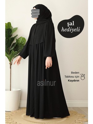 Asilnur Esra Cepkenli Şal Hediyeli Takım Siyah