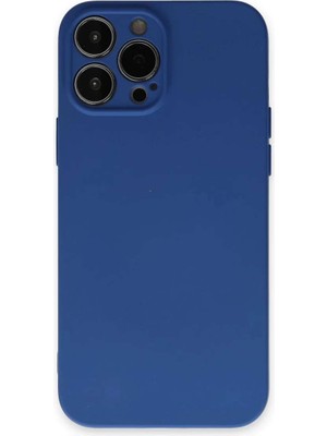 iPhone 13 Pro Max Kılıf Nano Içi Kadife Silikon - Lacivert