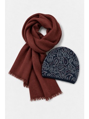 D'S Damat Ds Damat Kahverengi Atki Bere Set