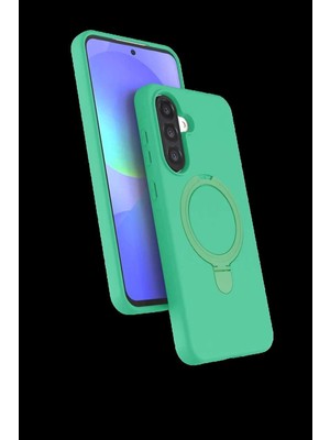 Galaxy A26 Regal Magsafe Standlı Kapak - Yeşil