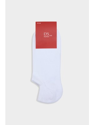 D'S Damat Ds Damat Beyaz Pamuklu Spor Sneaker Çorap