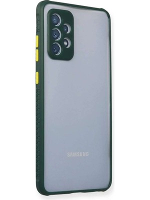 Galaxy A72 Kılıf Miami Şeffaf Silikon - Koyu Yeşil