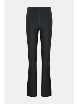 By Malene Birger By Malene Bırger Black Straight-Leg Leather Trousers