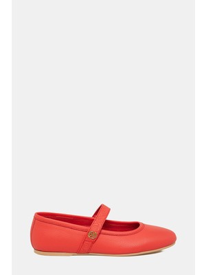 Vakko Red Ballet Flats
