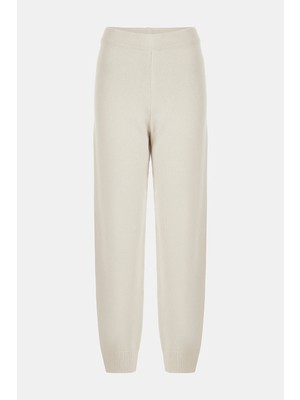Vakko Beige Knit Trousers