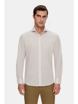 Vakko Striped Casual Shirt