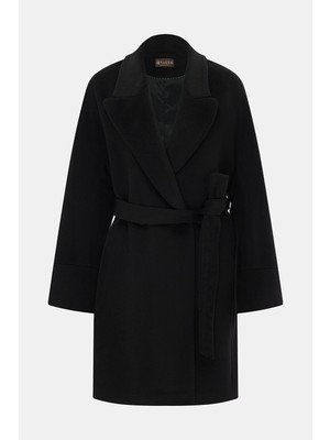 Vakko Black Wool Coat