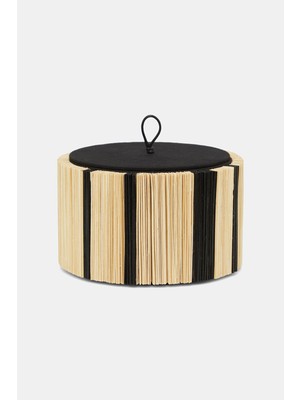 Vakko Decorative Bamboo Striped Box Small
