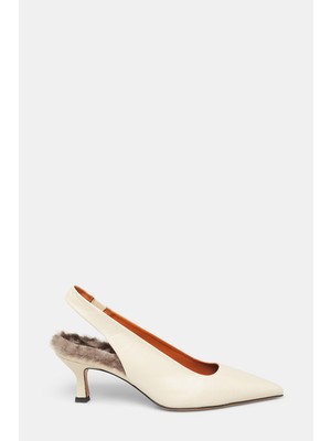 Vakko Ecru Leather Shoes