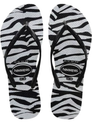 Havaianas Slim Animals Glitter Black Kadın Terlik 39-40