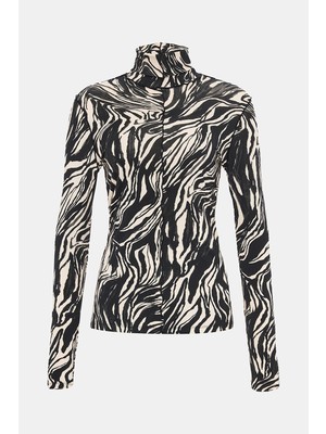 Proenza Schouler Multicolor Patterned Long Sleeve Blouse