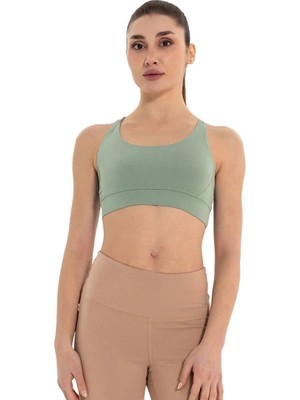 Inguz Çift Askılı Sırtı Çapraz Yoga Büstiyer Açık Yeşil - M