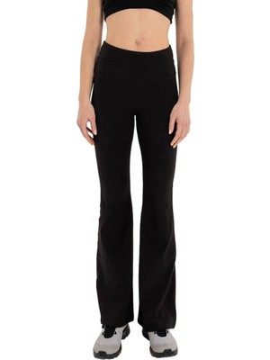 Inguz Roll Up Flare Toparlayıcı Yoga Pantolon Siyah - S