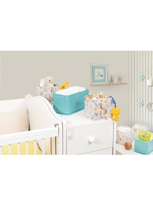 Ototechparca Baby 3'lü Kullanışlı Çekmece Düzenleyici Çok Amaçlı Organizer Kutu (Yeşil) ( Lisinya )