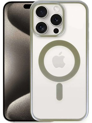 iPhone 15 Pro Kılıf Erozi Magsafe Kapak - Gri