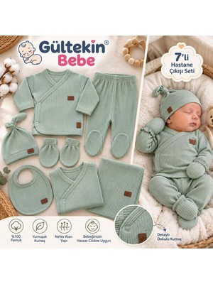 Gültekin Bebe Babymed Sade Kız ve Erkek 7 Li Hastane Çıkışı -BA7700326 - Koyu Yeşil