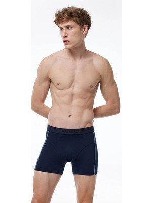 Malabadi Erkek Lacivert Biyeli Modal Boxer 017
