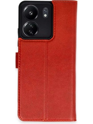 Redmi 13C Kılıf Trend S Plus Kapaklı Kılıf - Kırmızı