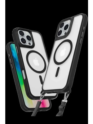 iPhone 16 Pro Max Kılıf Enka Magsafe Silikon Kılıf - Siyah