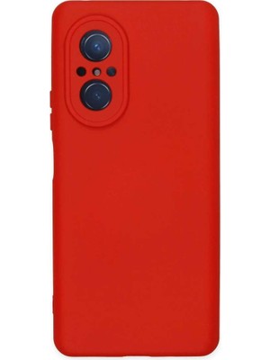 Nova 9 Se Kılıf Nano Içi Kadife Silikon - Kırmızı