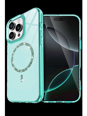 iPhone 16 Pro Live Diamond Magsafe Kapak - Yeşil
