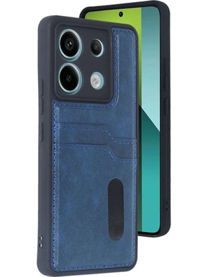 Redmi Note 13 Pro 5g Kılıf Sara Kartvizitli Deri Kılıf - Lacivert