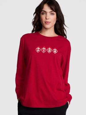 Victoria's Secret Campus Cotton Long-Sleeve T-Shirt