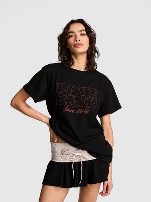 Victoria's Secret Oversized Short-Sleeve Campus T-Shirt