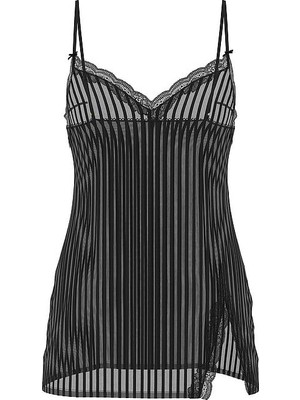 Victoria's Secret Tease Sheer Striped Mini Nightgown