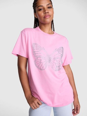 Victoria's Secret Oversized Short-Sleeve Campus T-Shirt